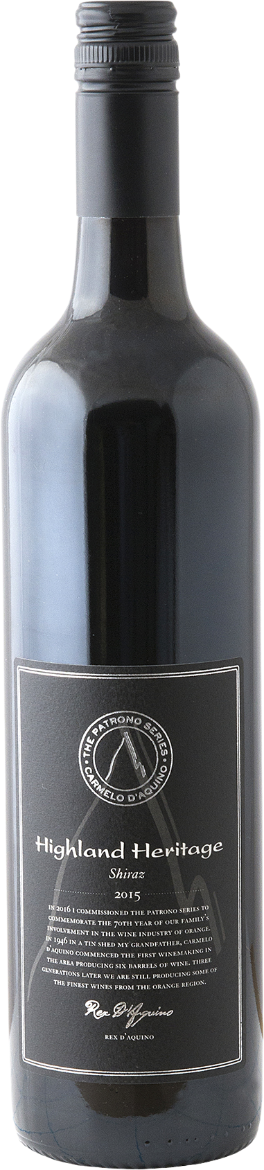 Highland Heritage Patrono Series Orange Shiraz 2015